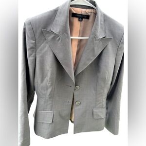 Anne Klein Gray Women's Skirt Blazer Suit Blazer